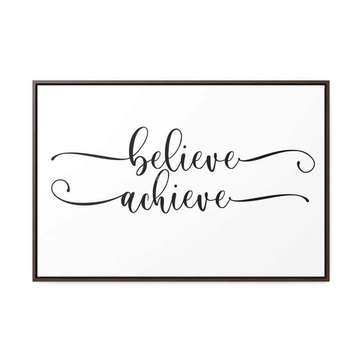 Believe Achieve (Framed Canvas Print)