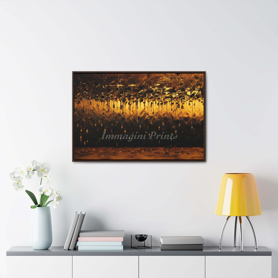 Golden Rain (Framed Canvas Print)