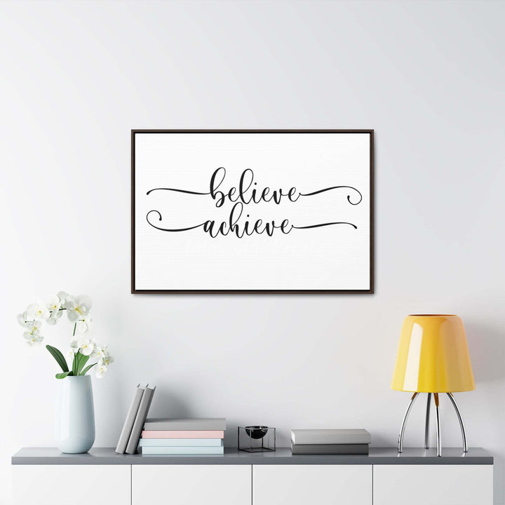 Believe Achieve (Framed Canvas Print)