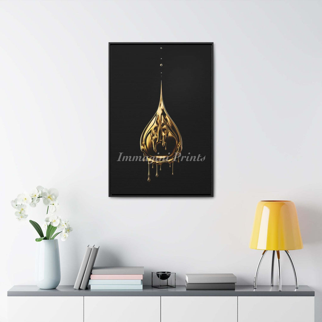 A Drop of Gold (Framed Canvas Print)