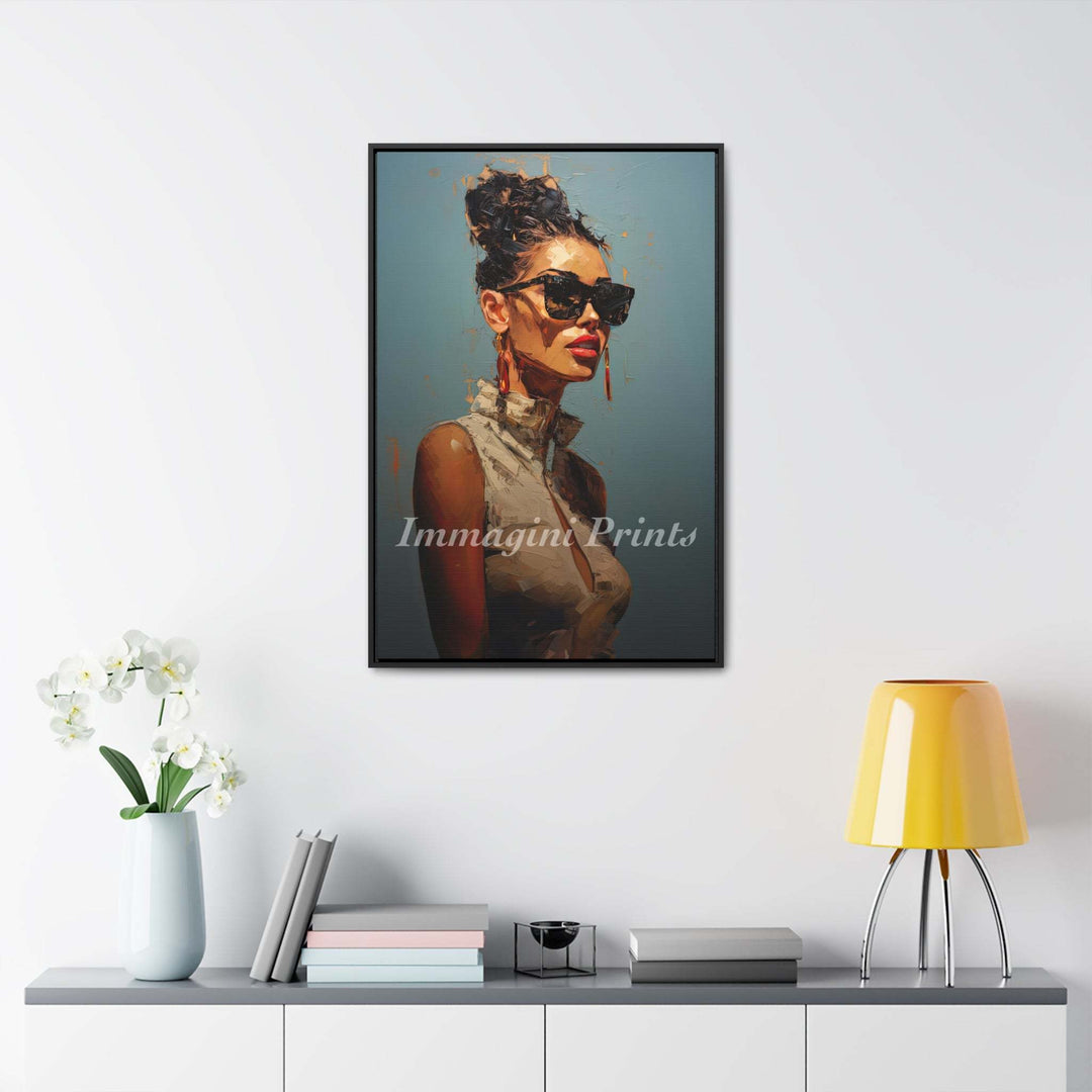 Shades of Elegance (Framed Canvas Print)