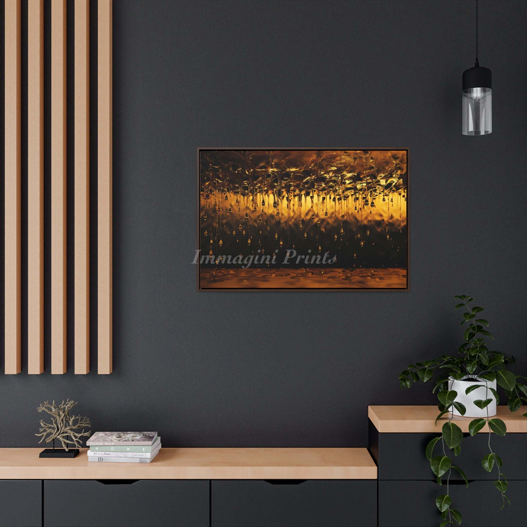 Golden Rain (Framed Canvas Print)