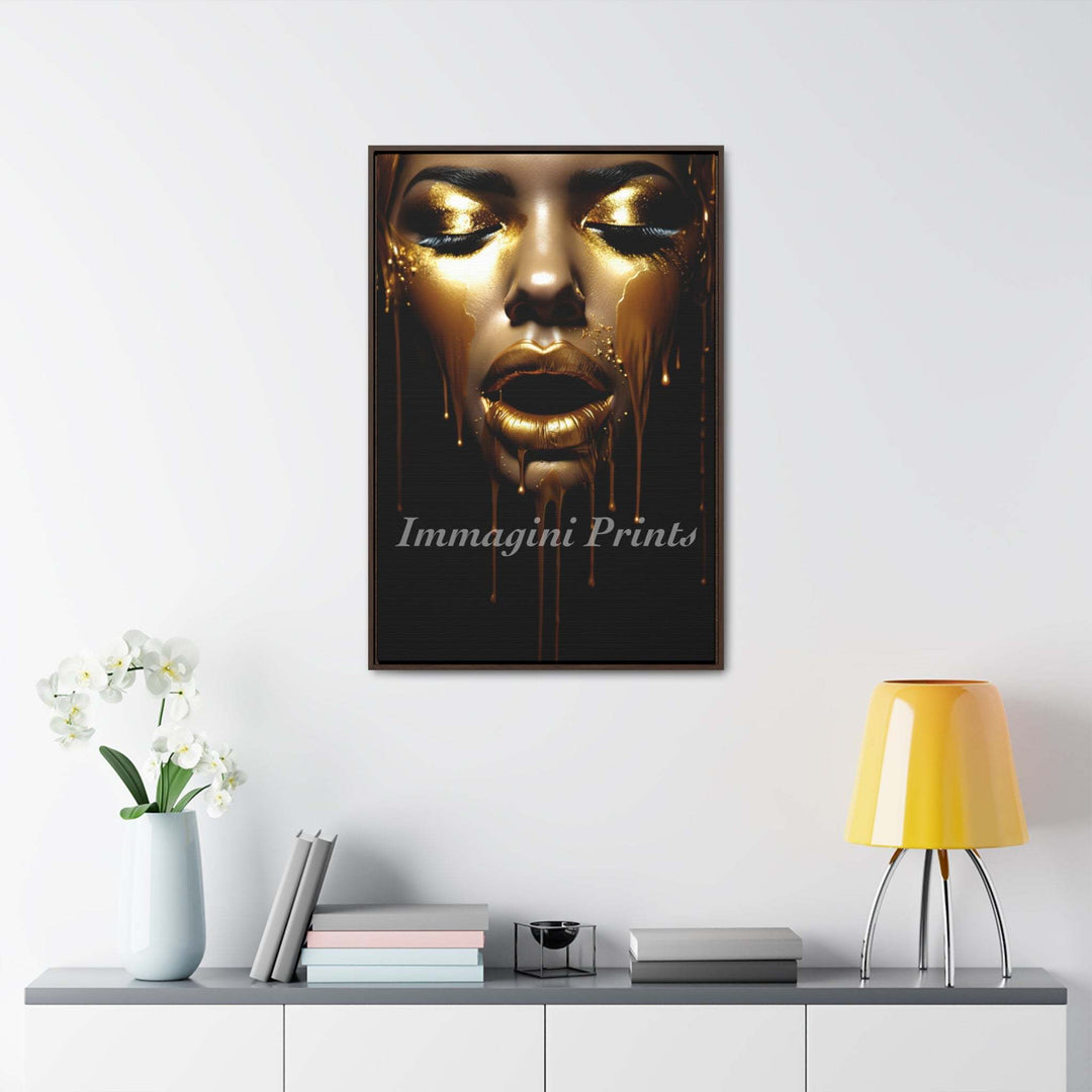 The Golden Goddess (Framed Canvas Print)