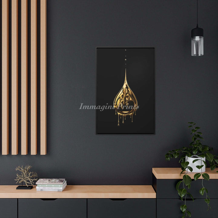 A Drop of Gold (Framed Canvas Print)