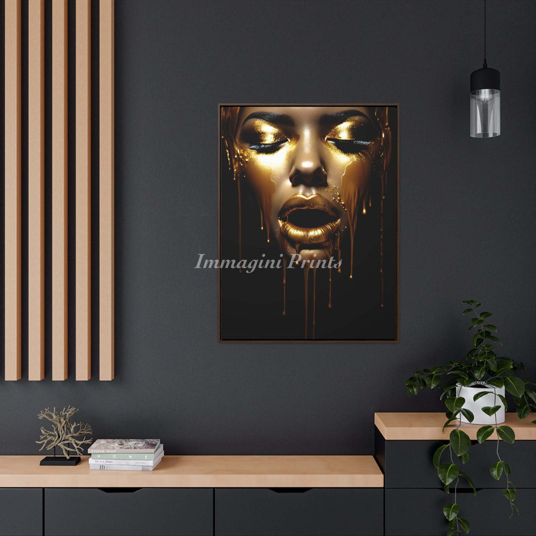 The Golden Goddess (Framed Canvas Print)