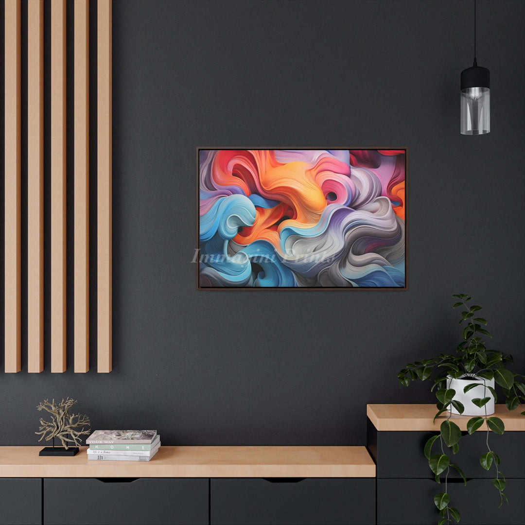 Chromaswirl (Framed Canvas Print)