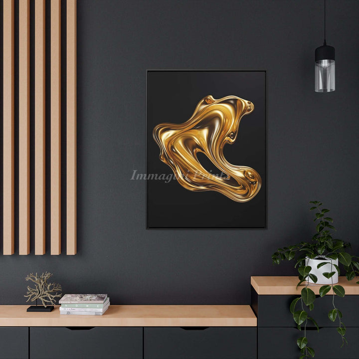 Liquid Gold (Framed Canvas Print)