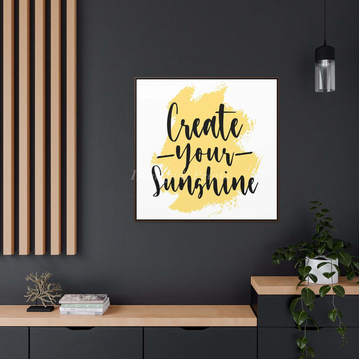 Create Your Sunshine (Framed Canvas Print)