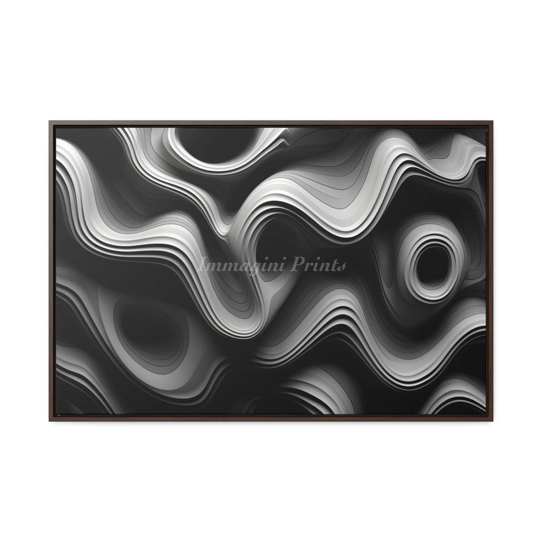 Abstract Contours (Framed Canvas Print)