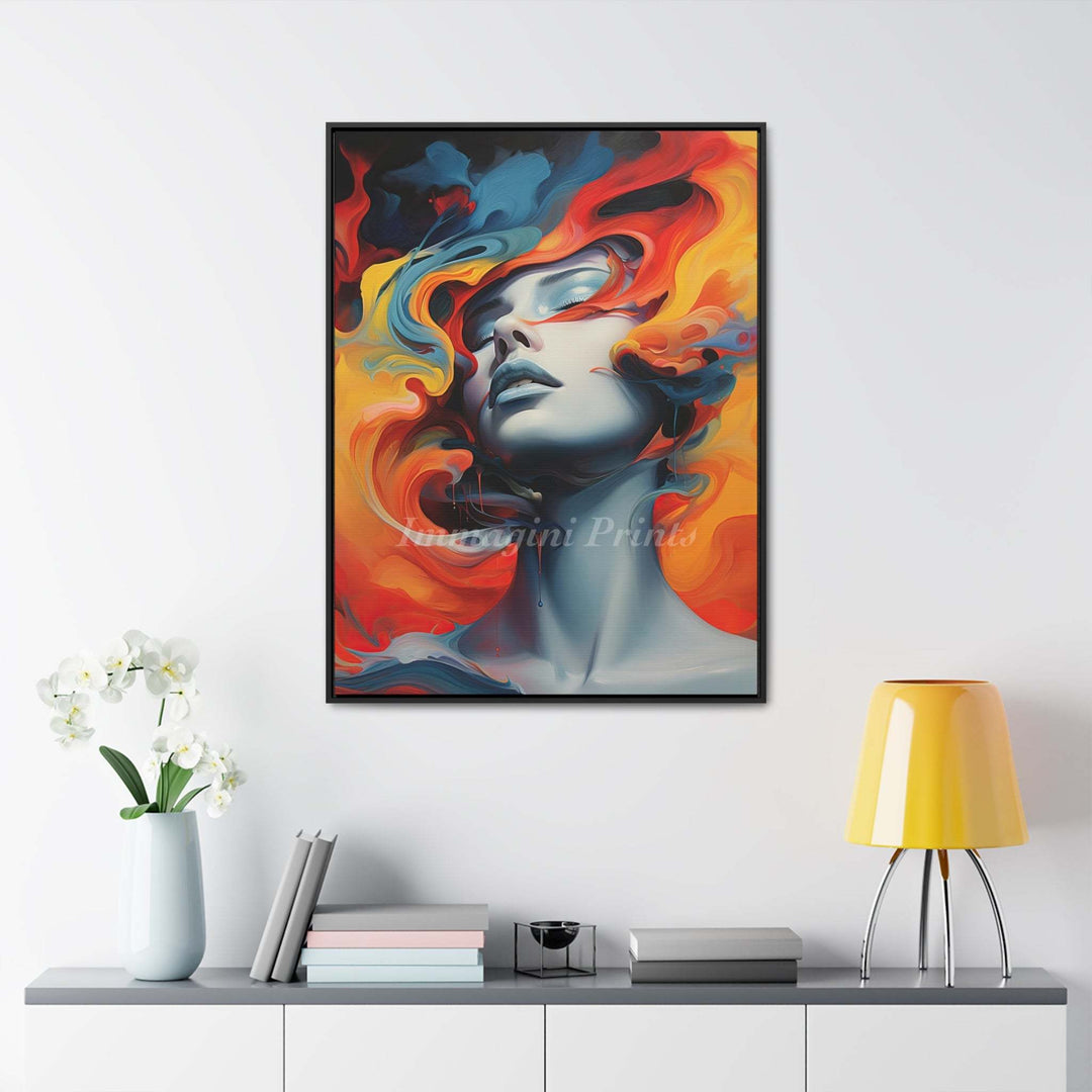 Mystique In Smoke (Framed Canvas Print)