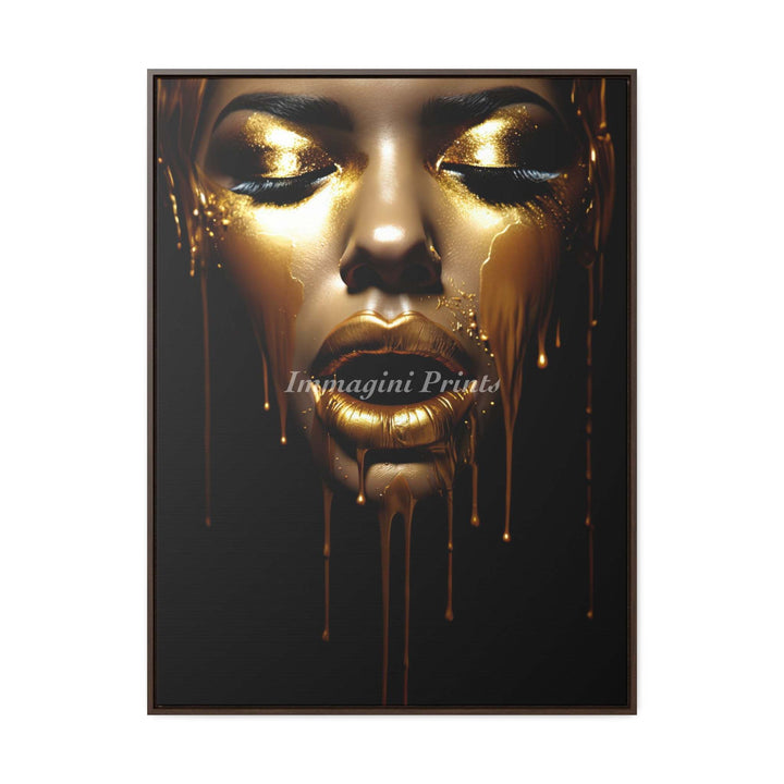 The Golden Goddess (Framed Canvas Print)