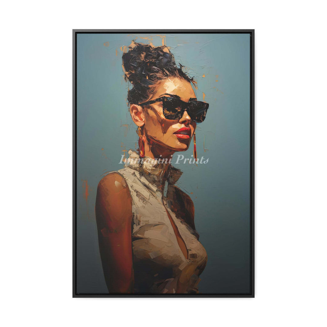 Shades of Elegance (Framed Canvas Print)