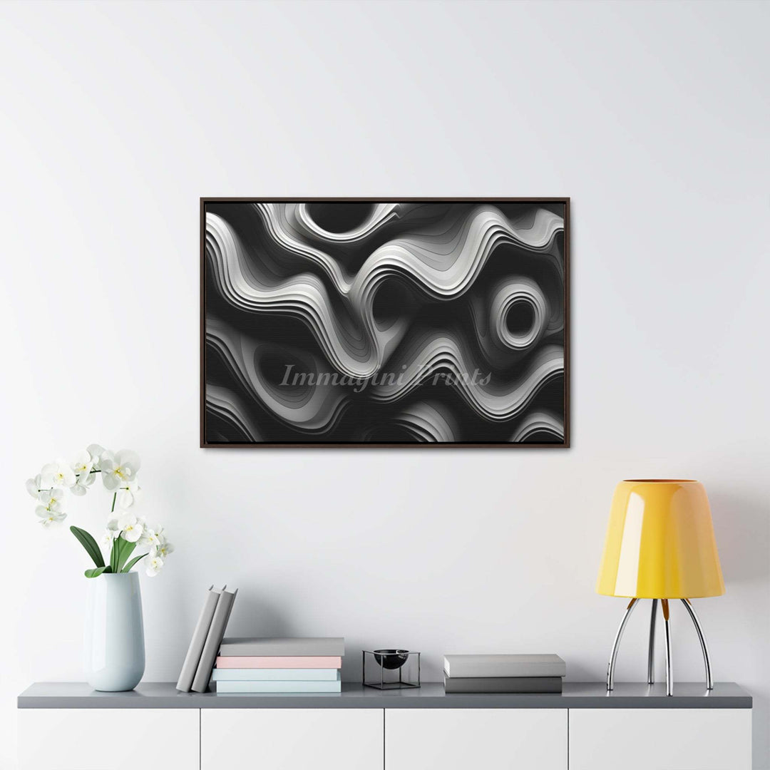 Abstract Contours (Framed Canvas Print)