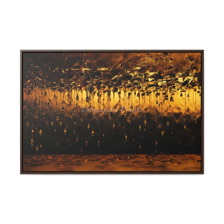 Golden Rain (Framed Canvas Print)