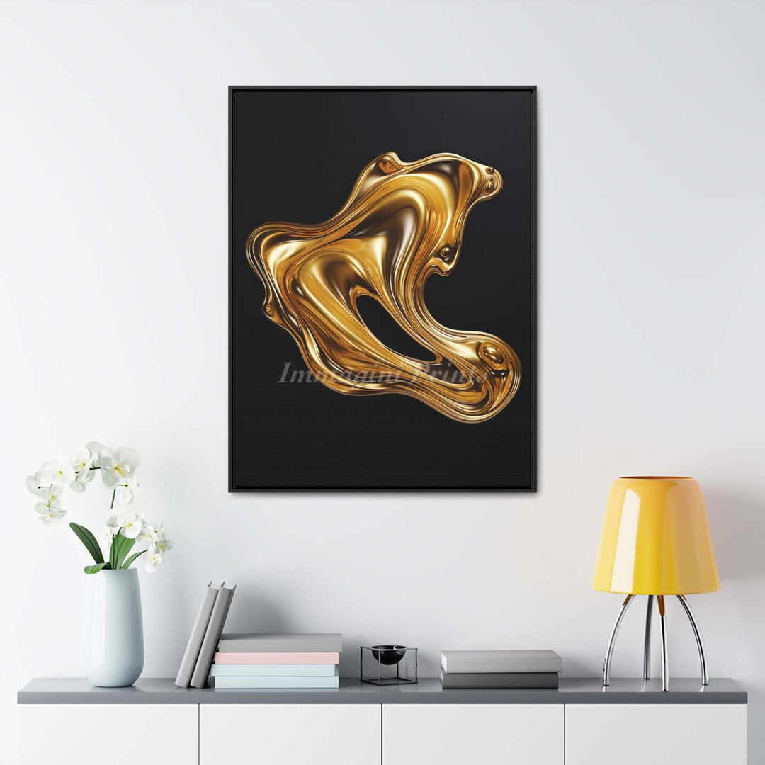 Liquid Gold (Framed Canvas Print)