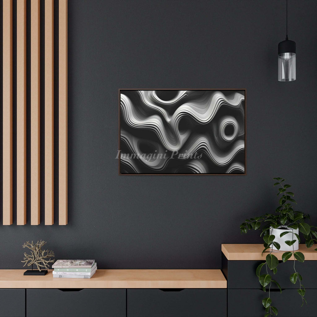 Abstract Contours (Framed Canvas Print)