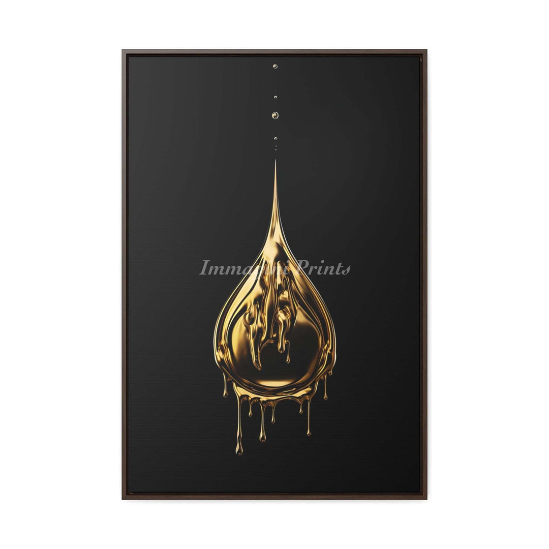 A Drop of Gold (Framed Canvas Print)