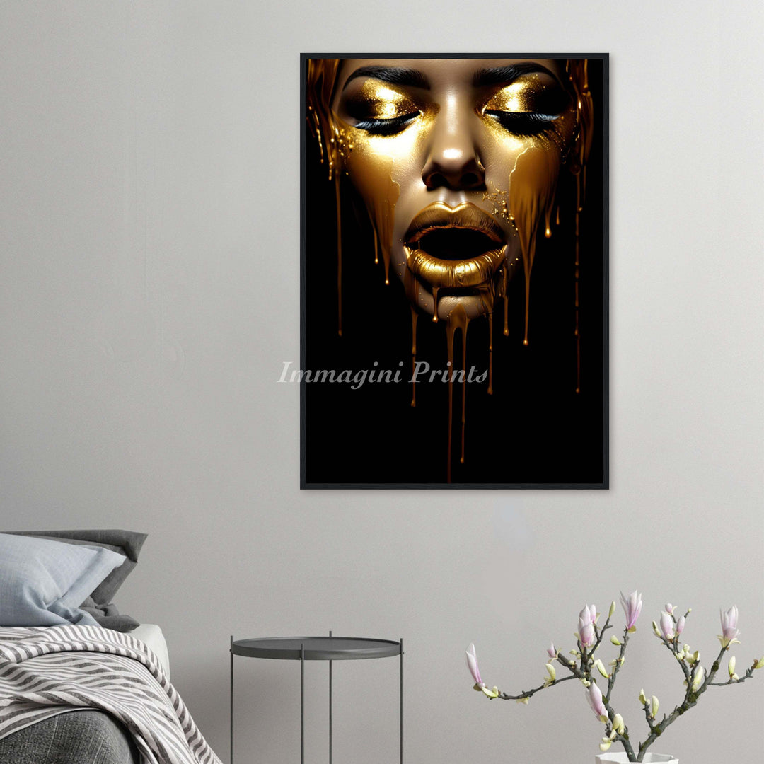 The Golden Goddess (Framed Art Print)