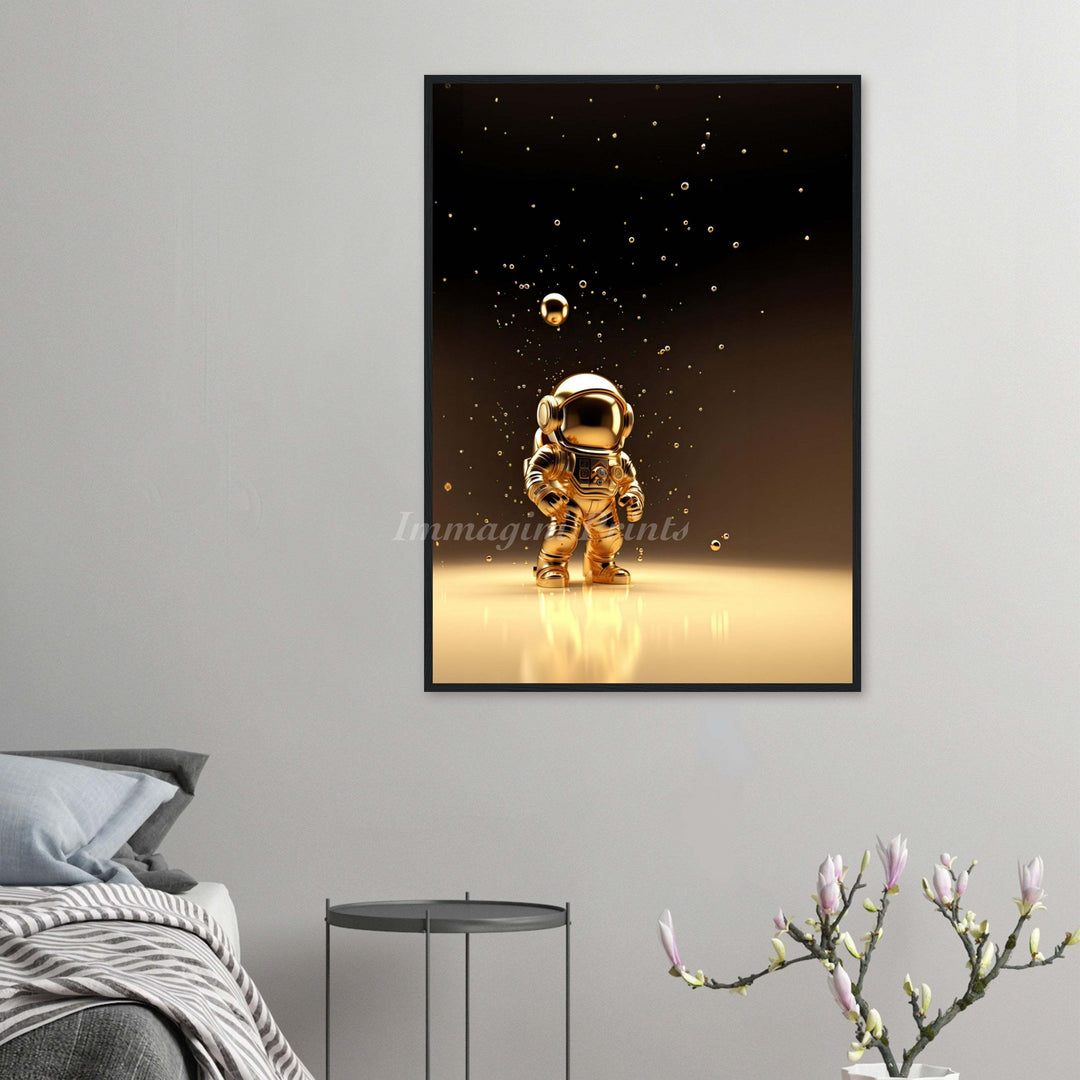 The Golden Astronaut (Framed Art Print)