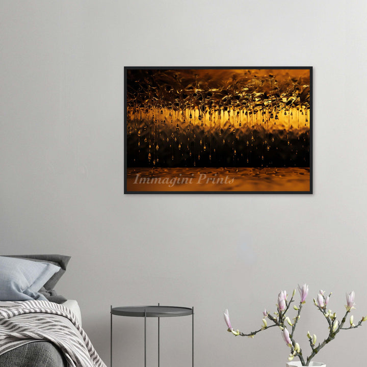 Golden Rain (Framed Art Print)