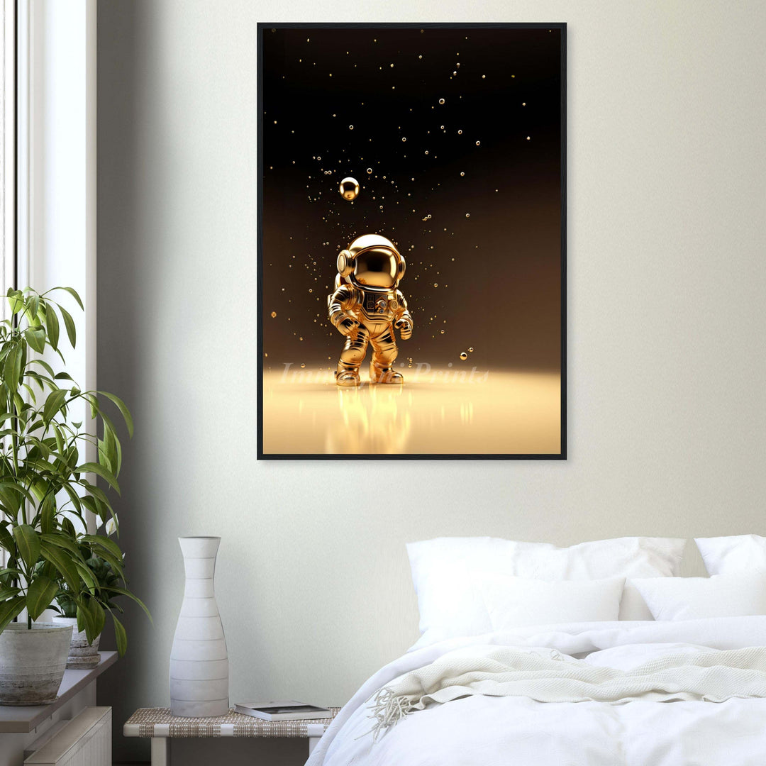 The Golden Astronaut (Framed Art Print)