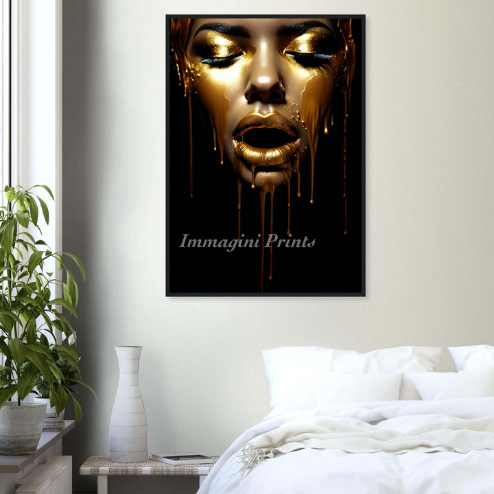 The Golden Goddess (Framed Art Print)