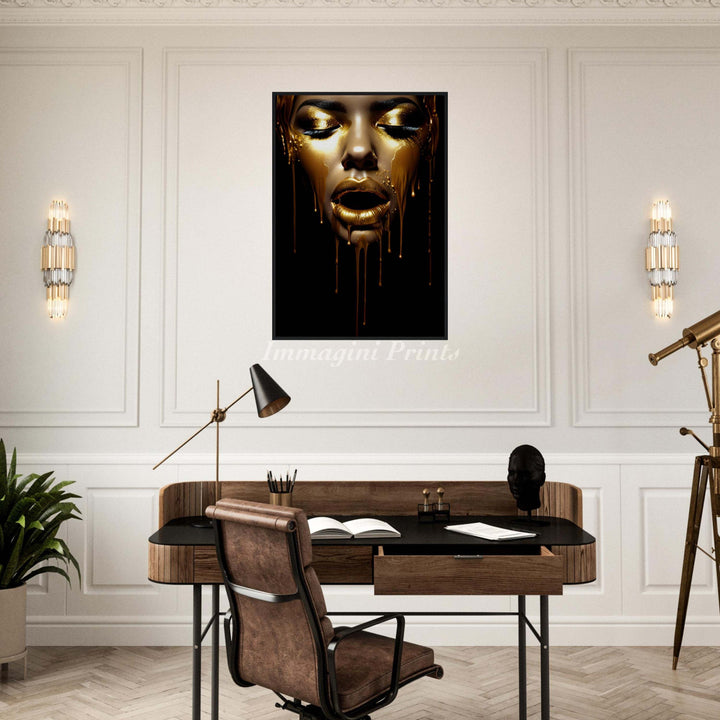 The Golden Goddess (Framed Art Print)