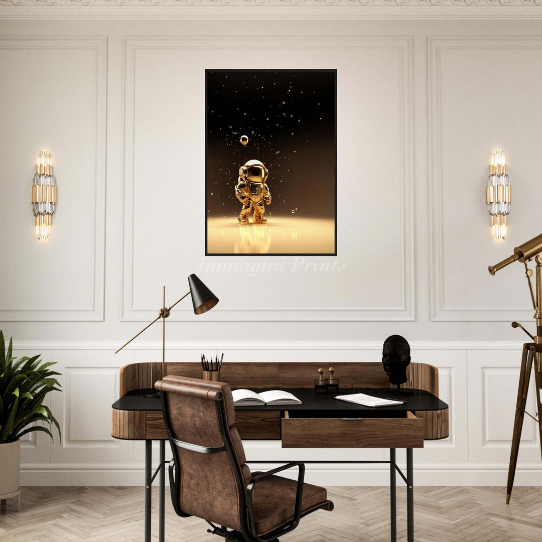 The Golden Astronaut (Framed Art Print)