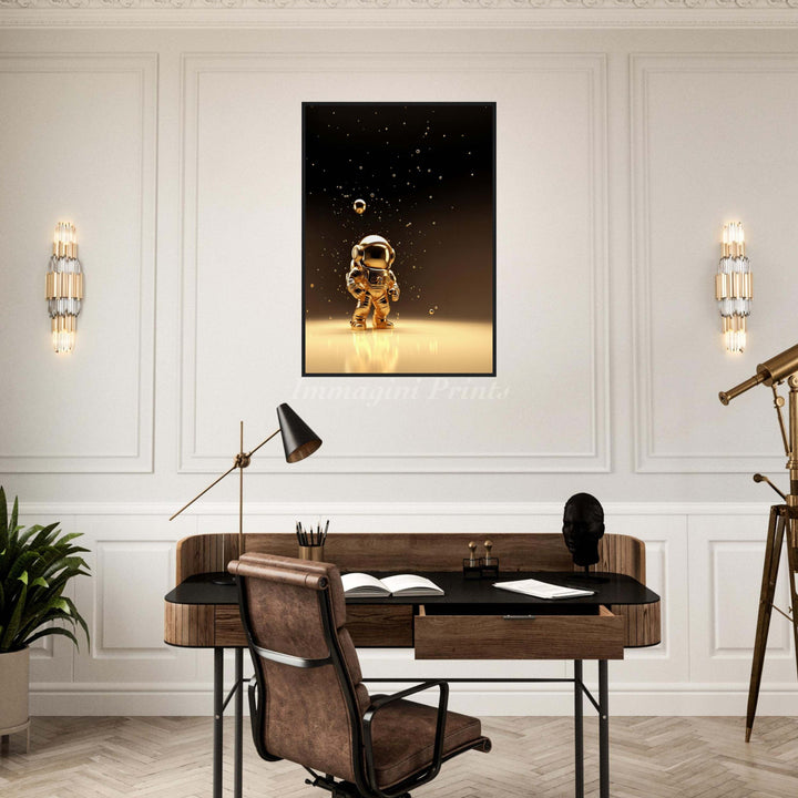 The Golden Astronaut (Framed Art Print)