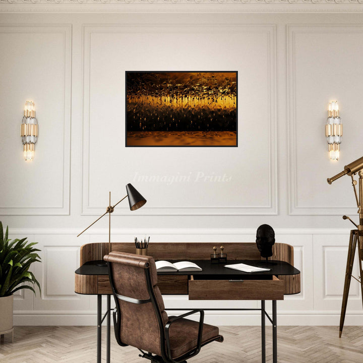 Golden Rain (Framed Art Print)