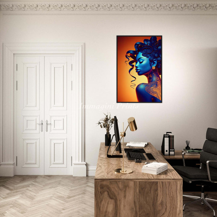 The Blue Temptation (Framed Art Print)