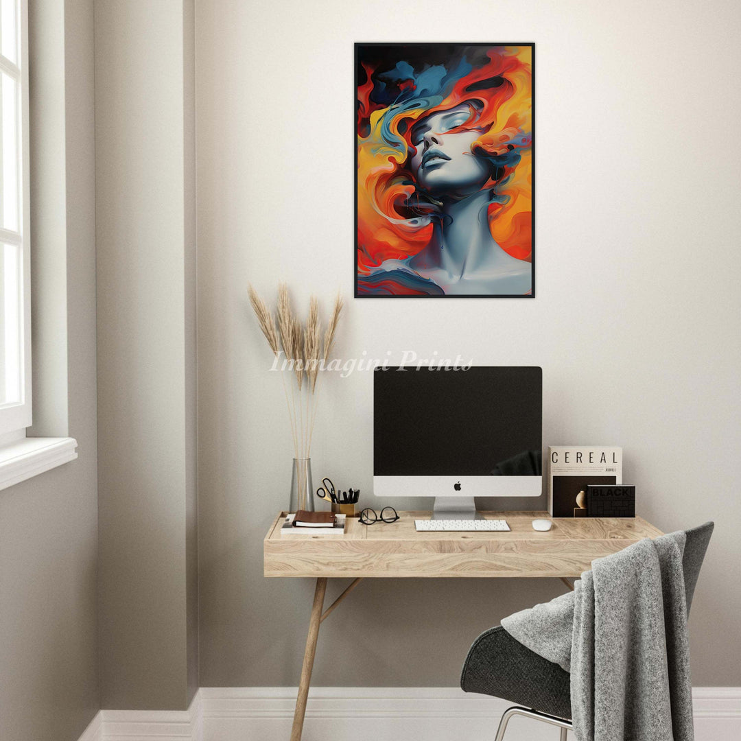 Mystique In Smoke (Framed Art Print)