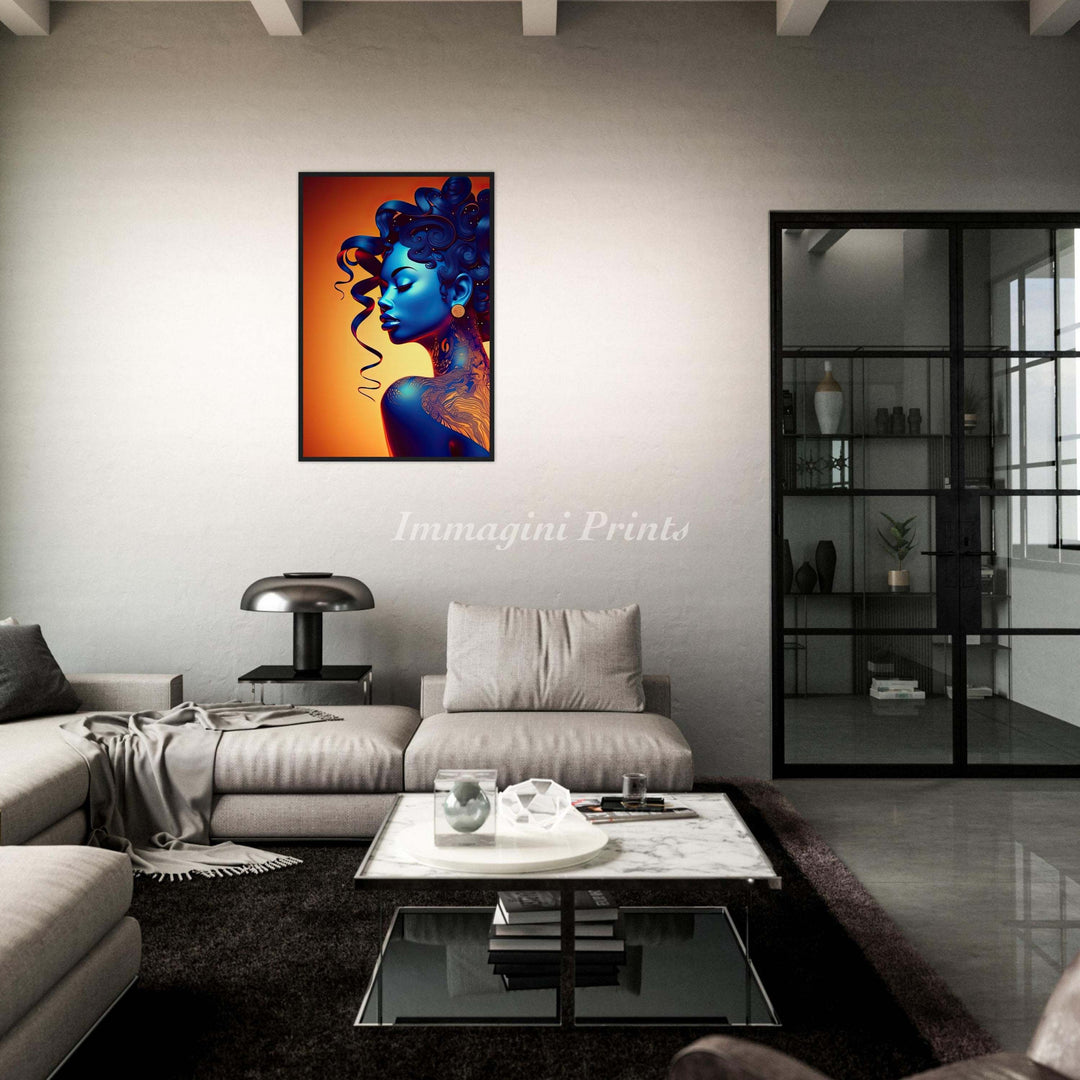 The Blue Temptation (Framed Art Print)