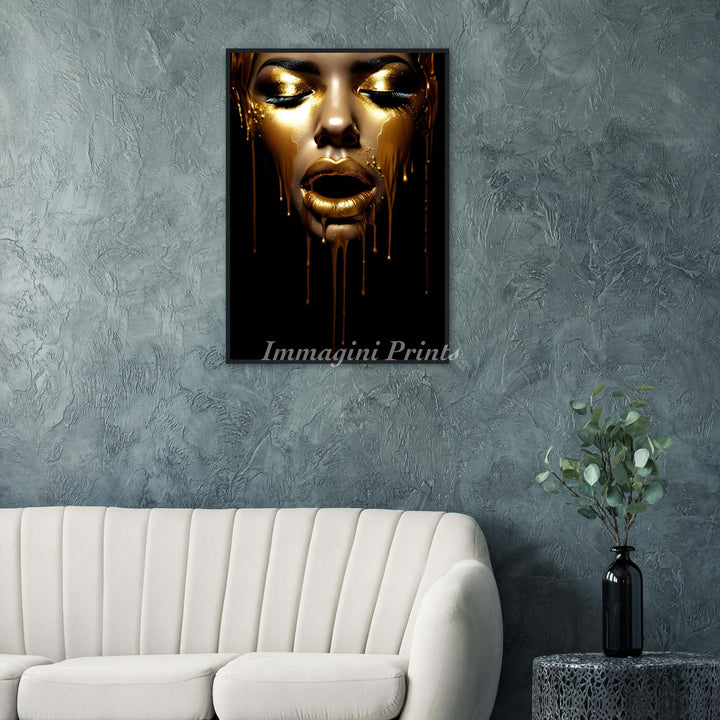 The Golden Goddess (Framed Art Print)