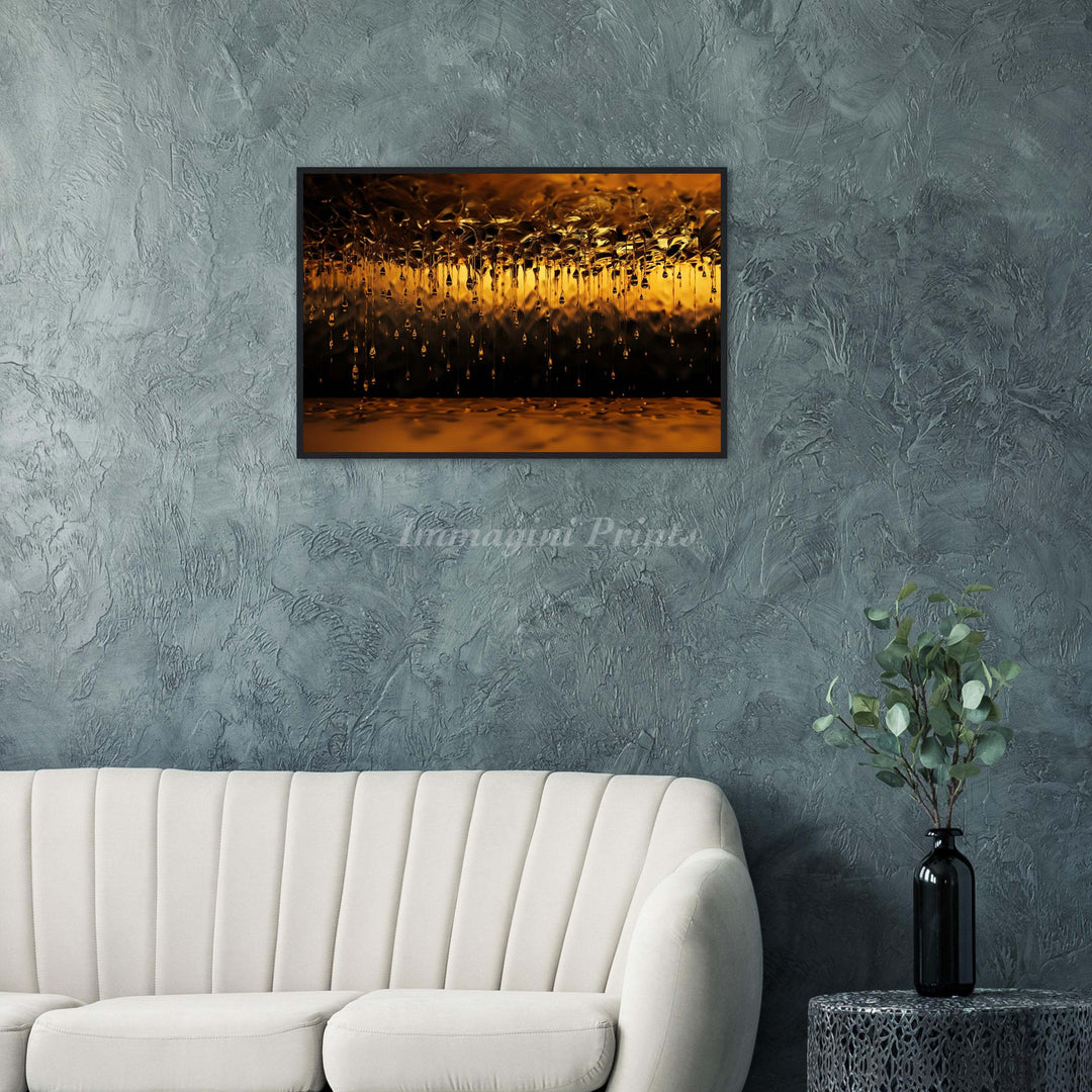 Golden Rain (Framed Art Print)