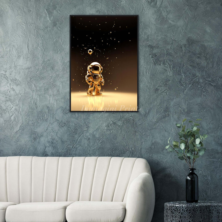 The Golden Astronaut (Framed Art Print)