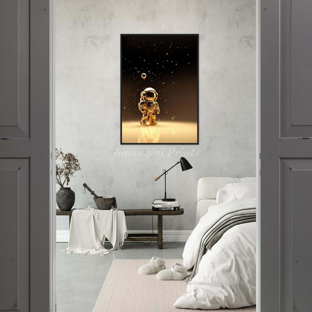 The Golden Astronaut (Framed Art Print)