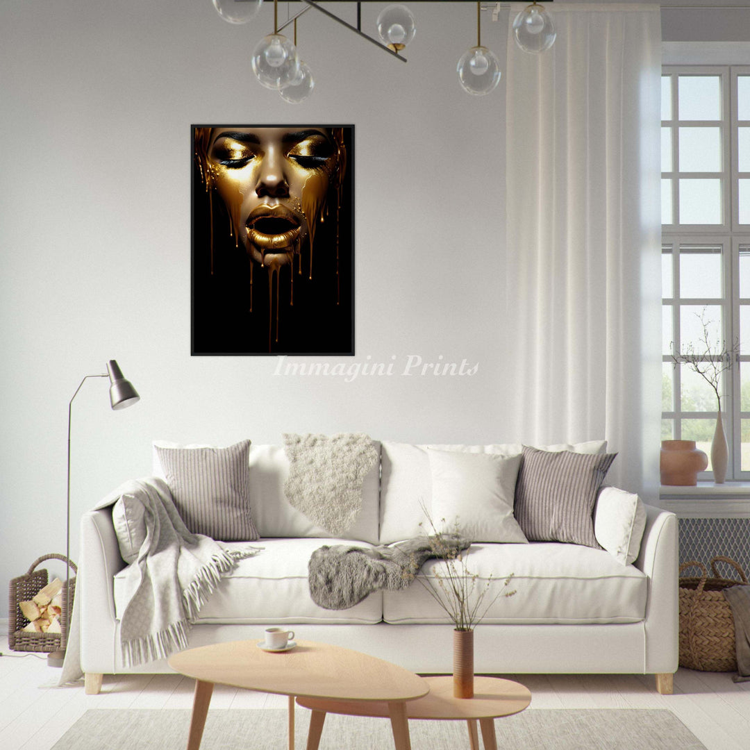 The Golden Goddess (Framed Art Print)