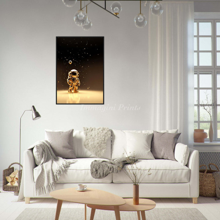 The Golden Astronaut (Framed Art Print)