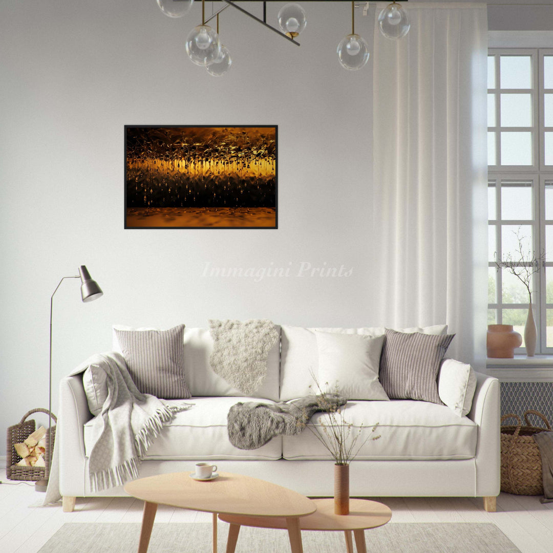 Golden Rain (Framed Art Print)