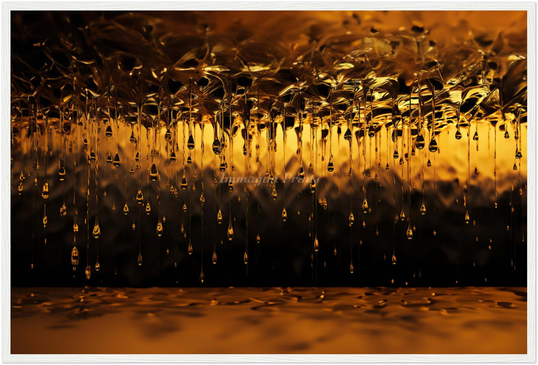 Golden Rain (Framed Art Print)