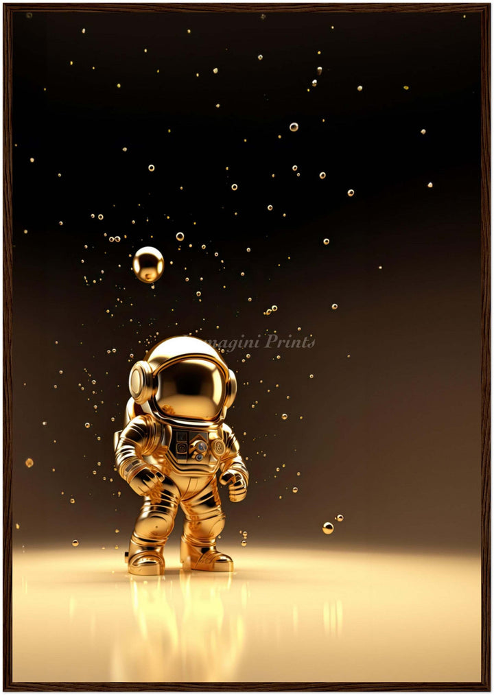 The Golden Astronaut (Framed Art Print)