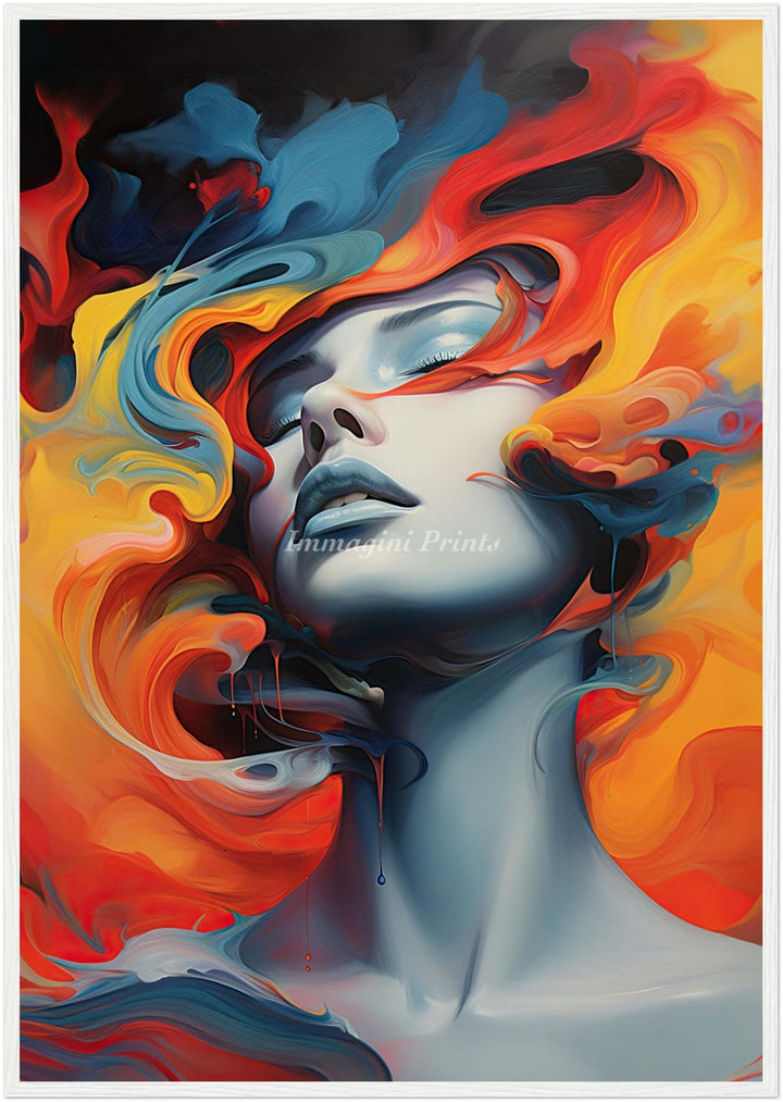 Mystique In Smoke (Framed Art Print)