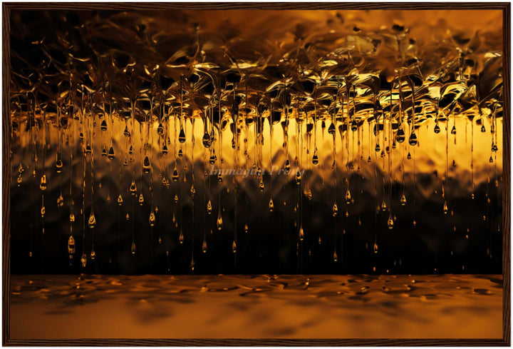 Golden Rain (Framed Art Print)