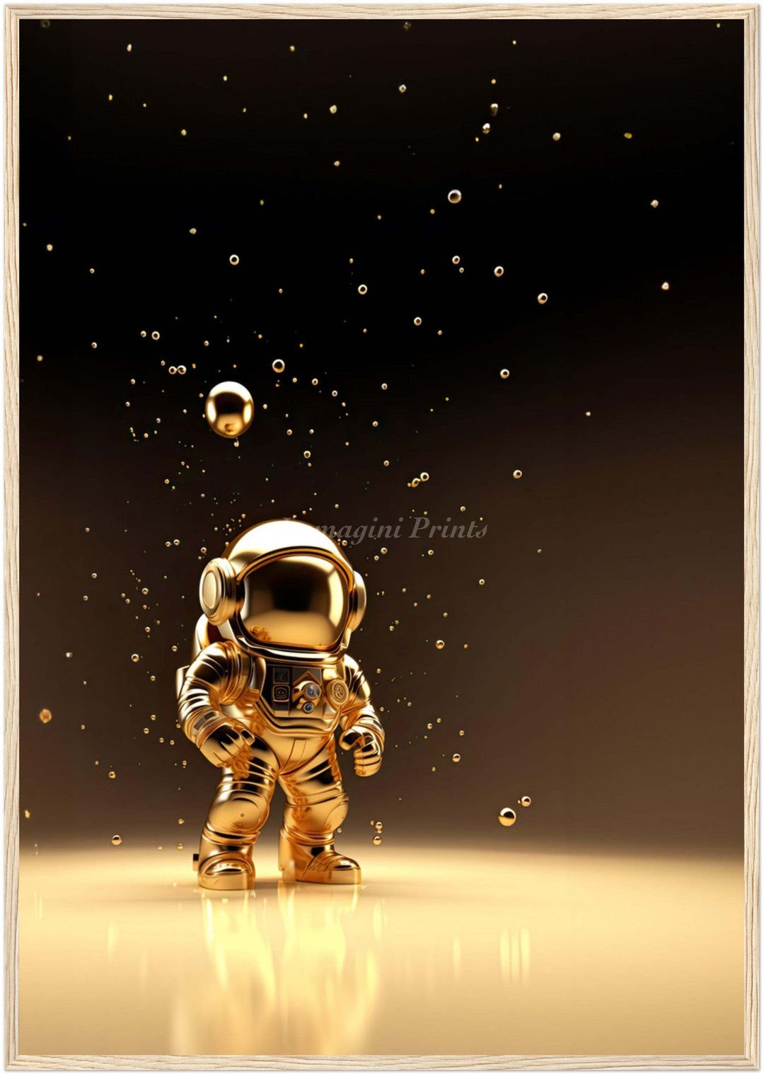 The Golden Astronaut (Framed Art Print)