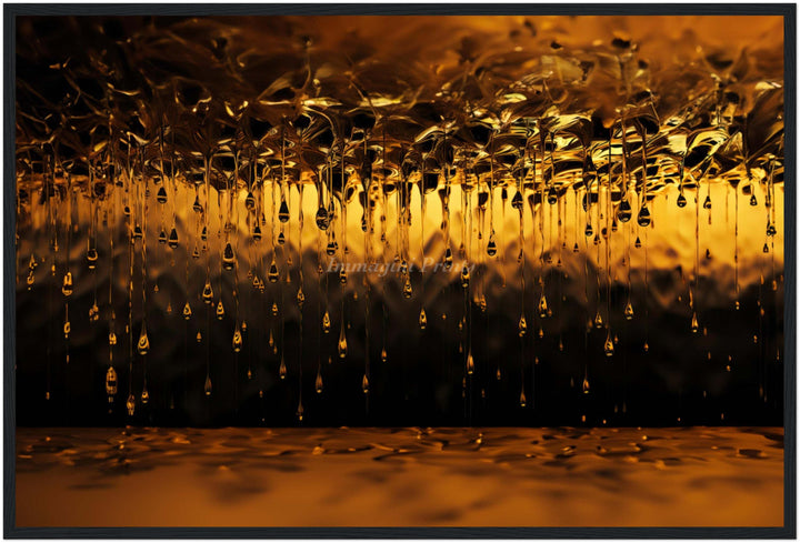 Golden Rain (Framed Art Print)