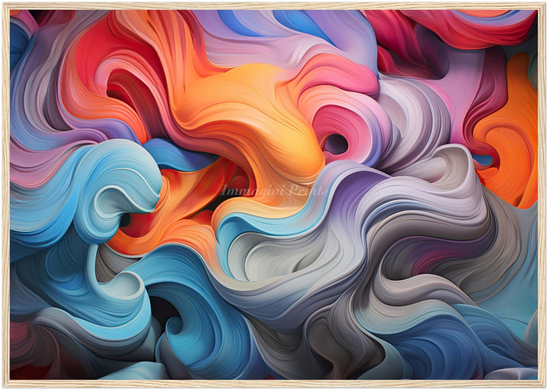 Chromaswirl (Framed Art Print)