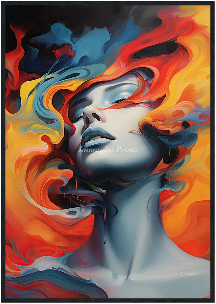 Mystique In Smoke (Framed Art Print)