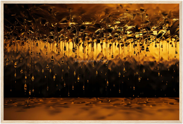 Golden Rain (Framed Art Print)